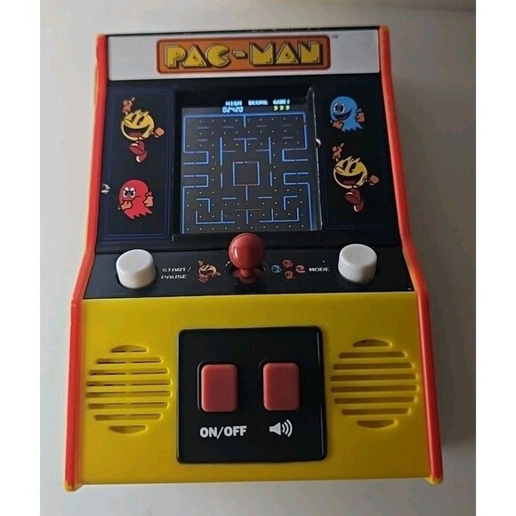 Pac-Man Mini Hand Held Arcade Game Works Great! Bandai Namco 6"x4" - Picture 2 of 6